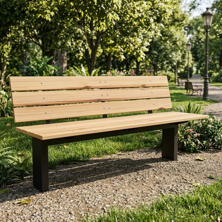 Banqueta / Escaño Ruan instalada en un paseo de parque